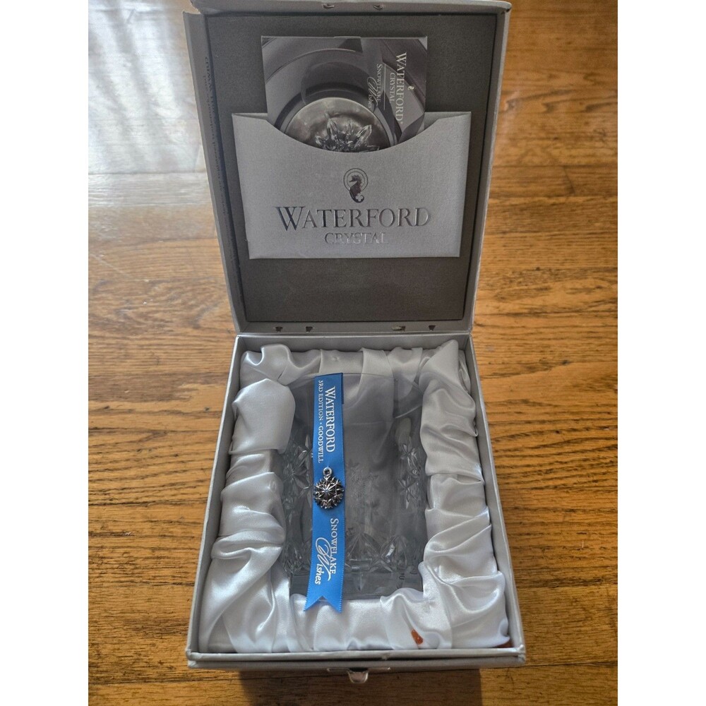 Waterford Snowflake Wishes Goodwill Double Old Fashion Glass 3rd Edition NIB